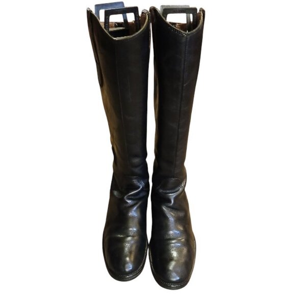 MIZ MOOZ Black Leather Knee High Boots Size 7 - Picture 3 of 14